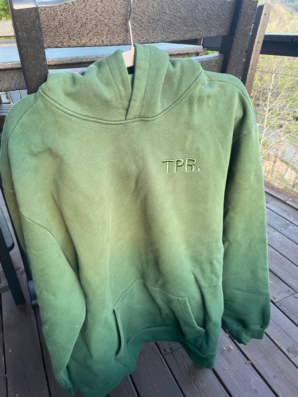 Green Embroidered Pullover Hoodie - NEW!